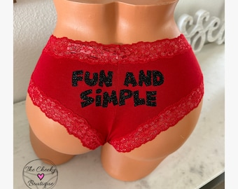 Fun and Simple Red authentic Victoria Secret Cheeky Panty * FAST SHIPPING *