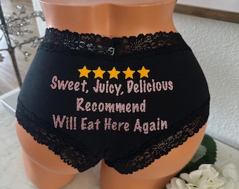 5 star Google review black Victoria’s Secret cheeky panty, personalize it with your review