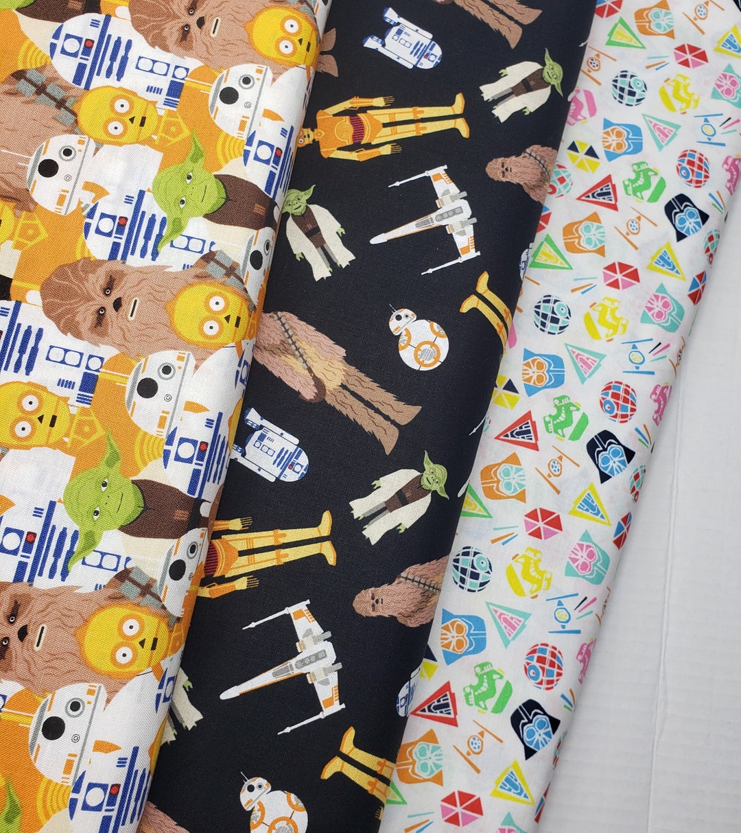 Star Wars Quilting Cotton Fabric by the Yard Etsy