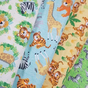 Jungle Animals Cotton Fabric