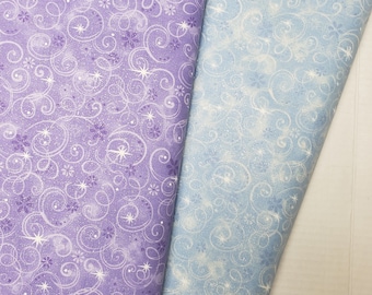 Glitter Swirls Cotton Fabric