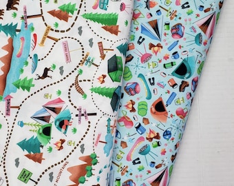 Camping Cotton Fabric