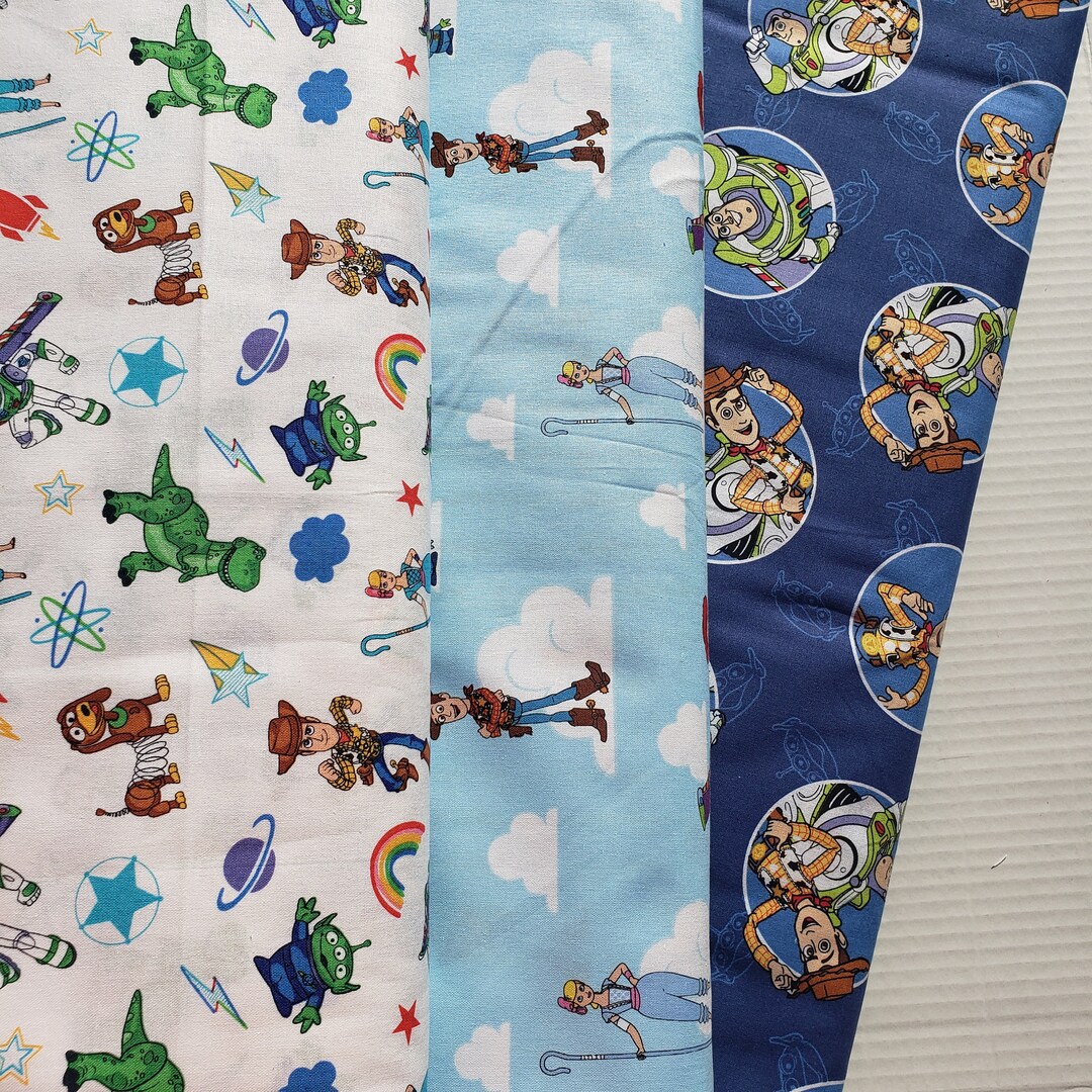 Toy Story Cotton Fabric Etsy