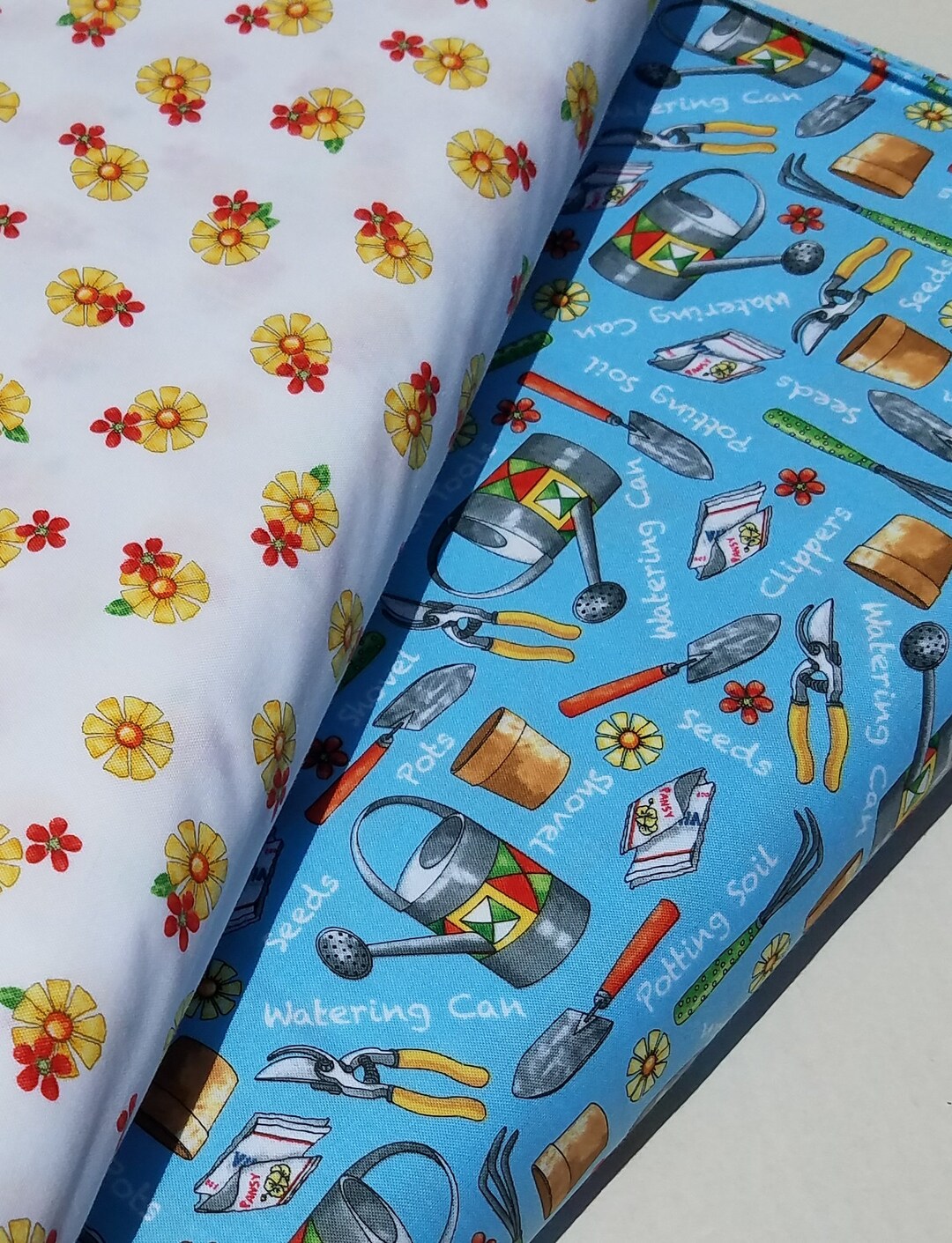 Gardening Fabric Novelty Cotton Fabric by Quilting Treasures Etsy