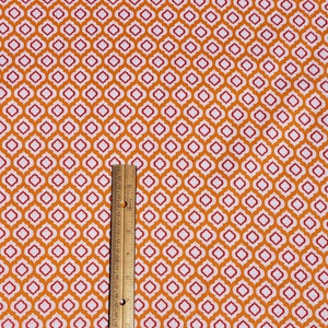 Pink and Red Fabric, Orange Fabric, WV PR Raindrop-Pink or Orange Cotton Fabric image 6