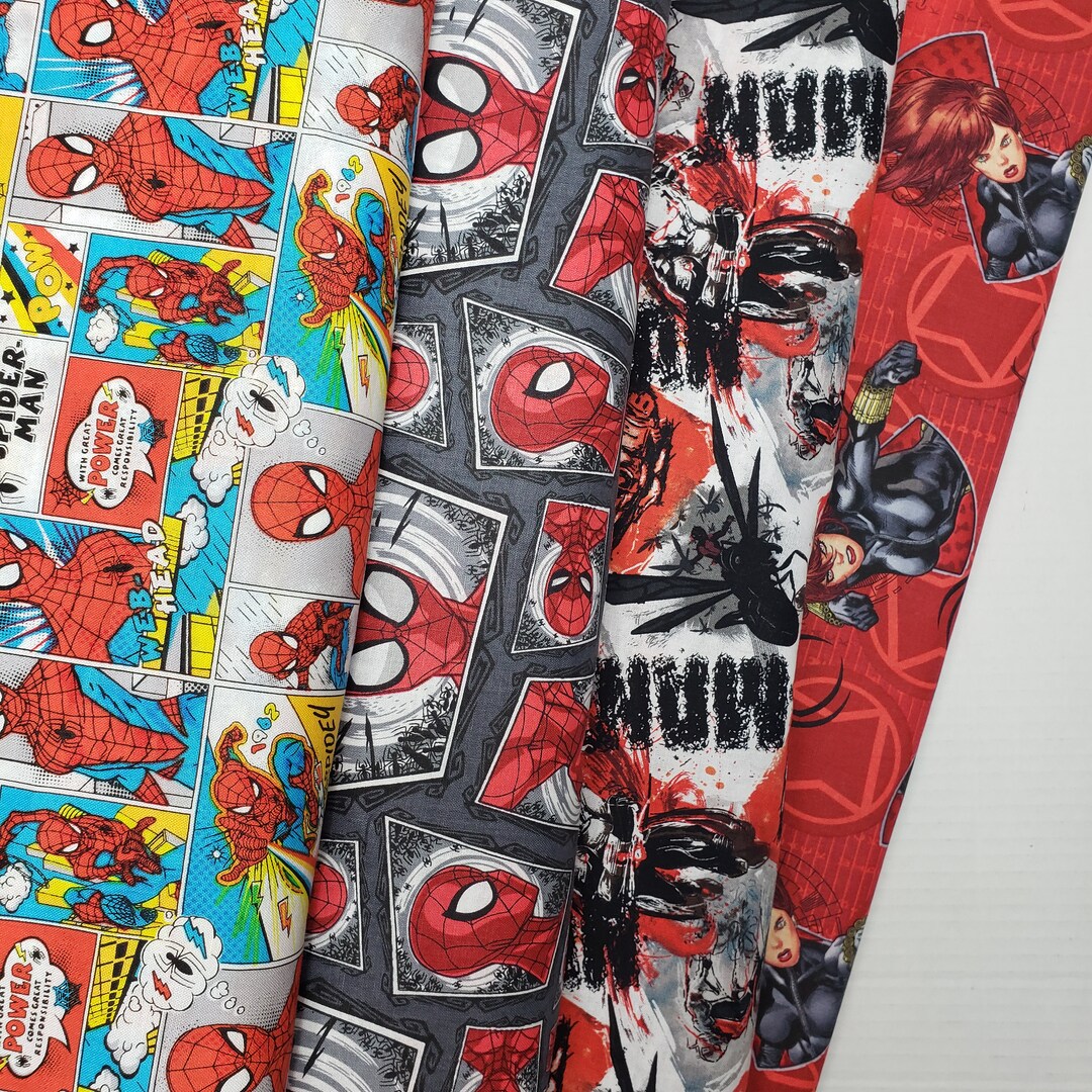 Marvel Comic Book Super Hero Cotton Fabric by the Yard - Etsy