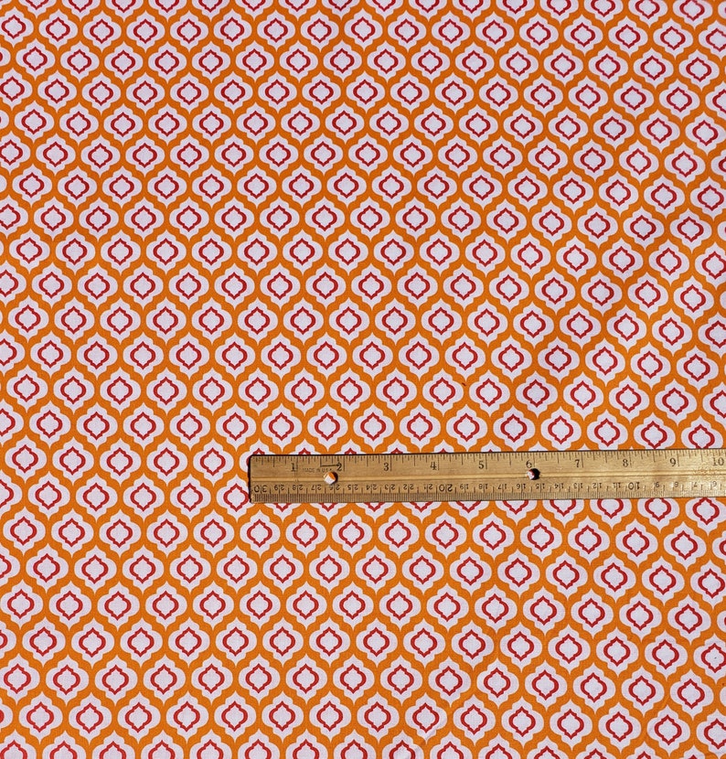 Pink and Red Fabric, Orange Fabric, WV PR Raindrop-Pink or Orange Cotton Fabric image 7