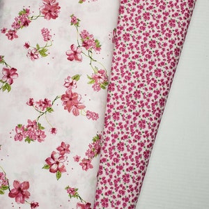 Pink Floral Cotton Fabric