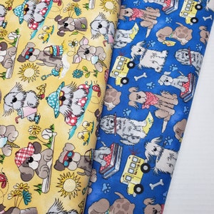 Dog Print Cotton Quilting Fabric