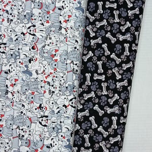 Dog Print Cotton Quilting Fabric