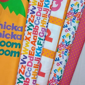 REMNANTS - Chicka Chicka Boom Boom Cotton Fabric - Etsy