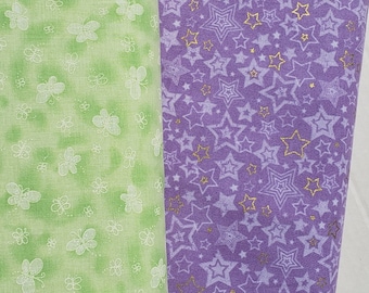 Butterflies or Stars Cotton Fabric
