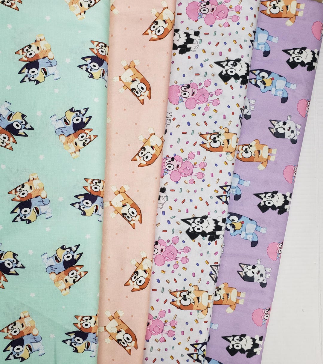 Bluey Cotton Quilt Fabric by the Yard - Etsy