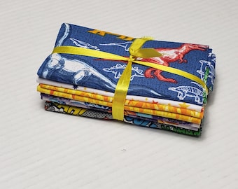 Dinosaur FQ 5 pc Bundle Cotton Fabric