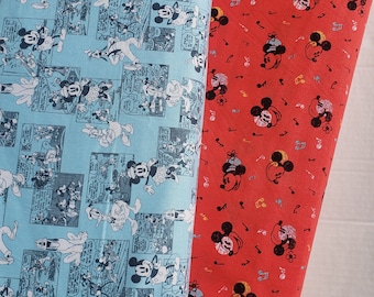 Disney Fabric, Mickey and Minnie Mouse Cotton Fabric