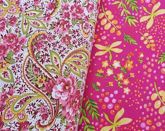 Pink Floral Cotton Fabric