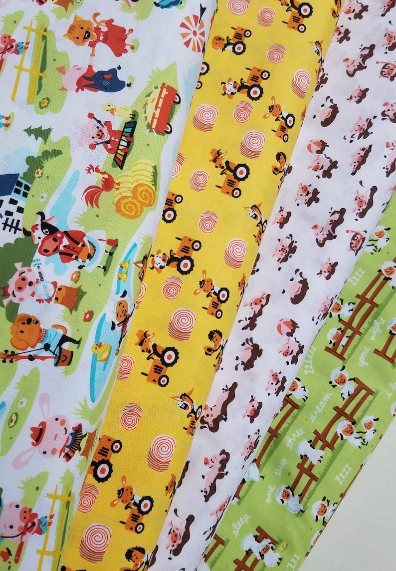 Farm Fabric Harmony Farm Cotton Fabric Etsy