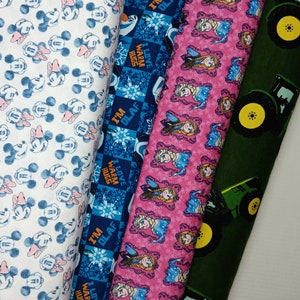 Disney Flannel Fabric, Frozen Flannel Fabric, Elsa and Anna Flannel Fabric