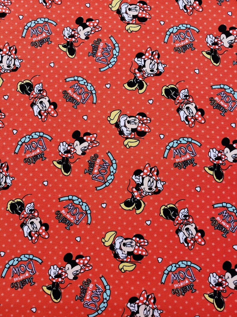 Knit Fabric Disney Knit Minnie Mouse or Princess Knit Fabric Etsy