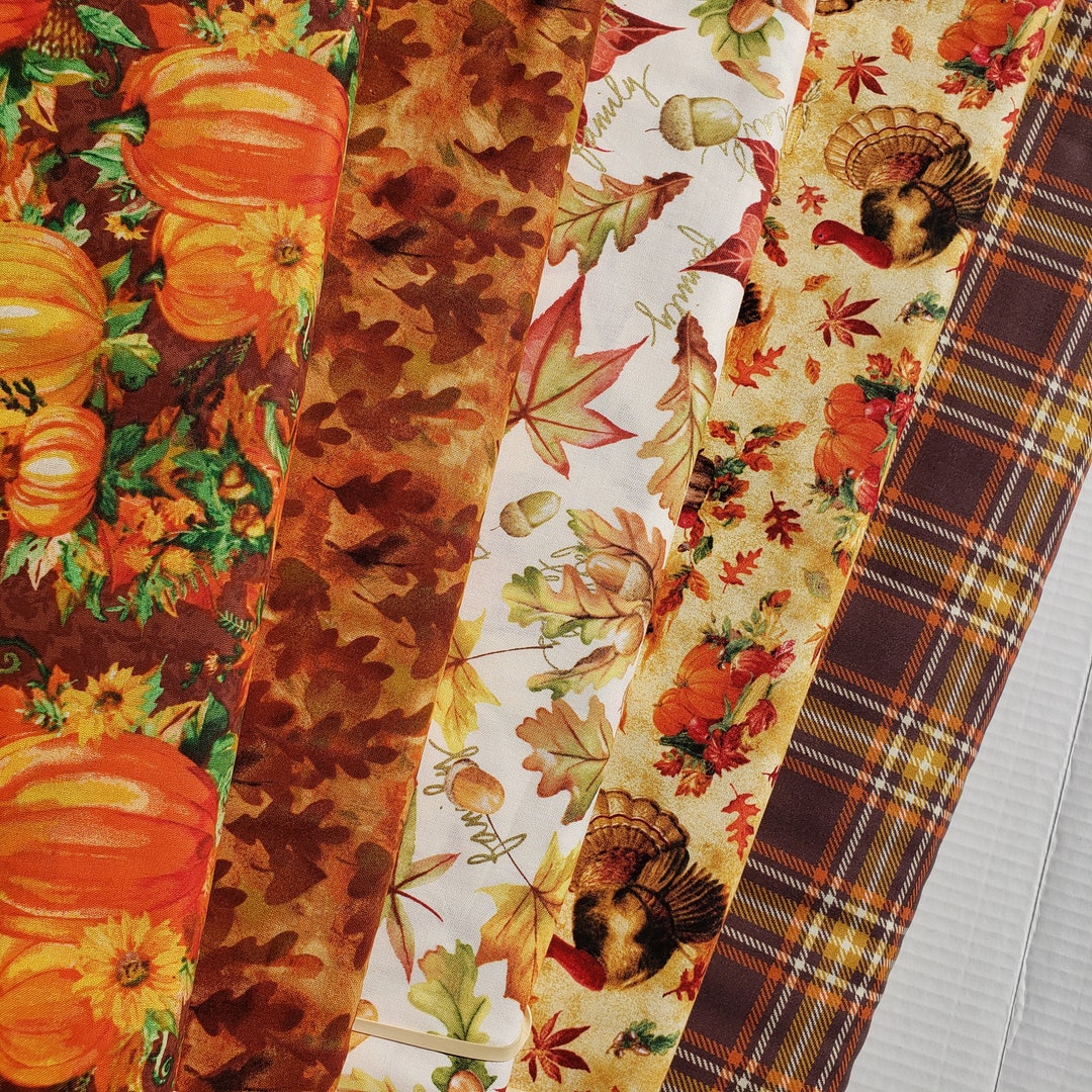 Thanksgiving Material Thanksgiving Cotton Fabric - Etsy