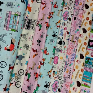 Parisian Pups Cotton Fabric