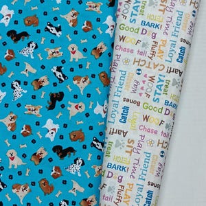 Dog Print Cotton Quilting Fabric