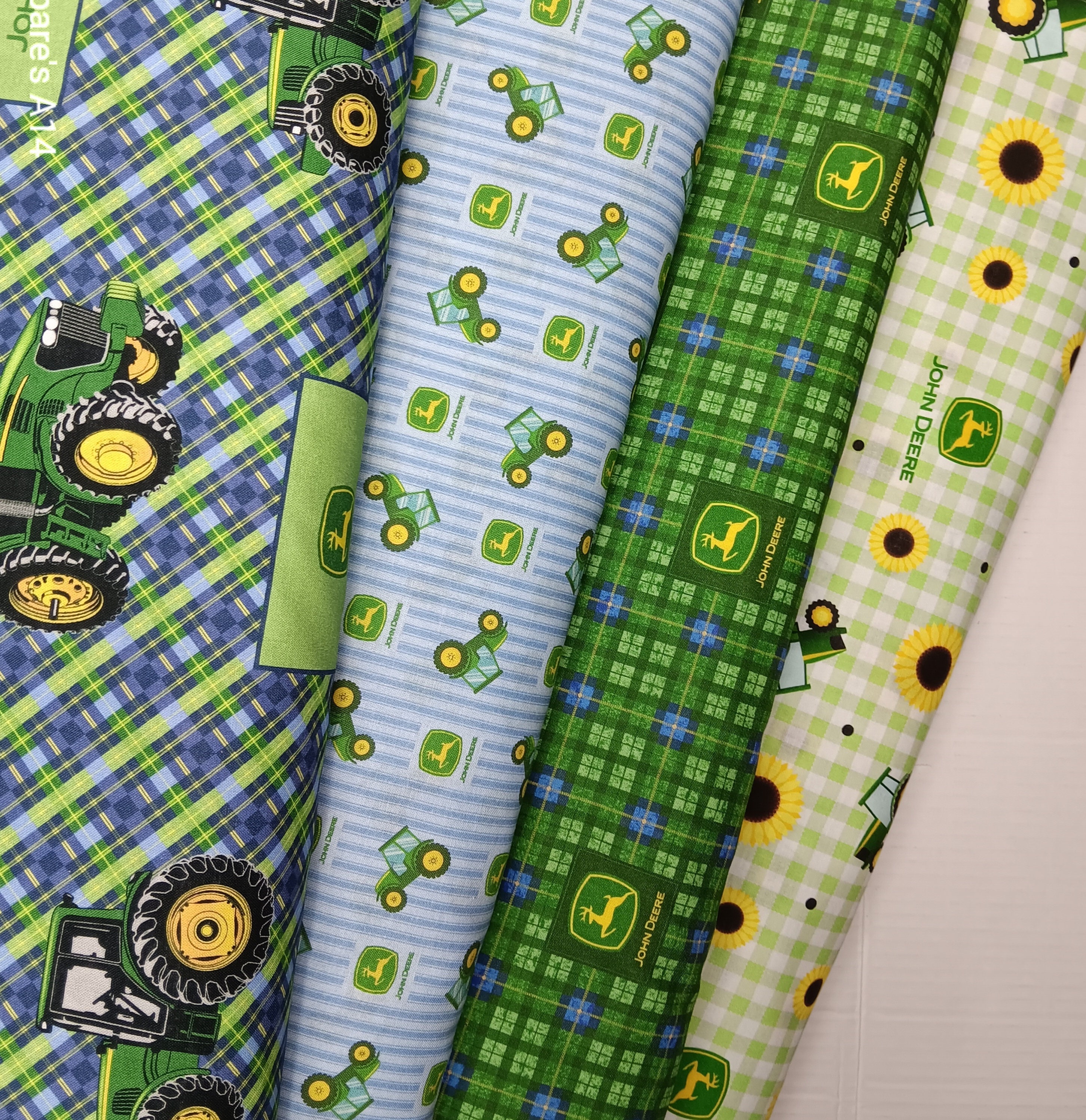 Kit Courtepointe JOHN DEERE - Tissu, Motif Et Batte Inclus - Neuf
