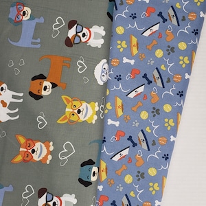 Dog Print Cotton Quilting Fabric