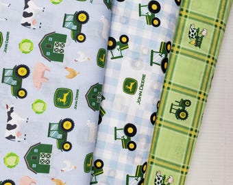 Tissu en coton John Deere pour chambre de bébé