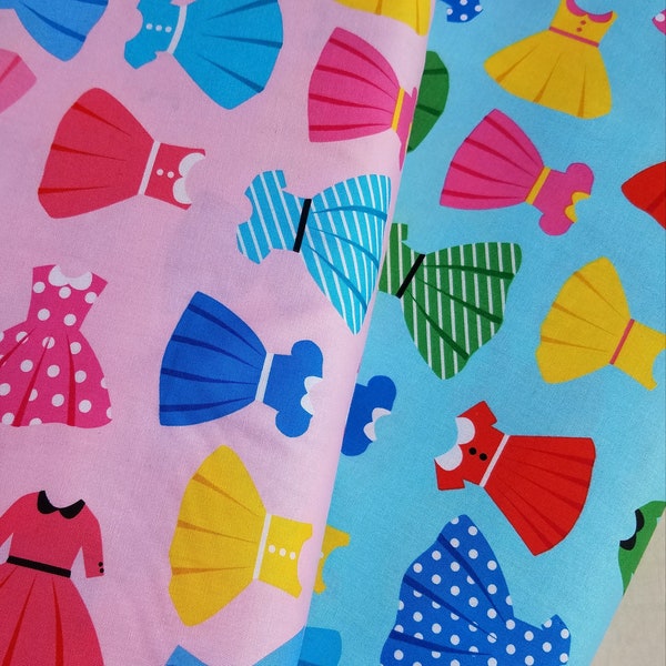 Dress Fabric, Dress Print Fabric, Girlfriends Fabric by  Robert Kaufman, Novelty Cotton Fabric