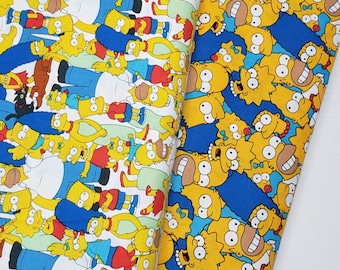 The Simpsons Cotton Quilt Fabric