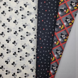 Disney Mickey Cotton Quilt Fabric by the Yard