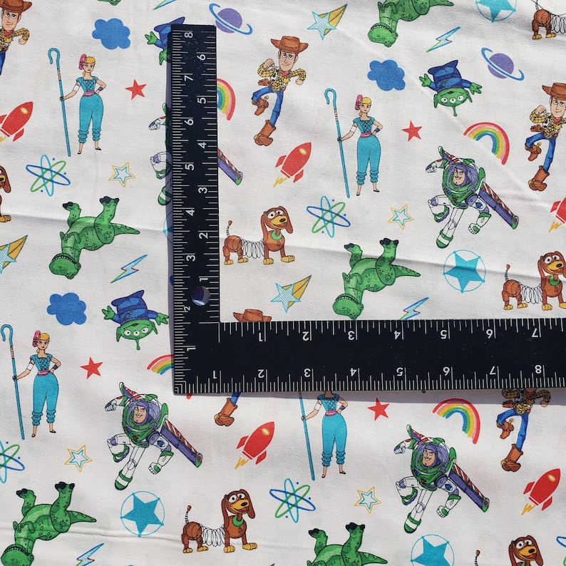 Toy Story Cotton Fabric Etsy