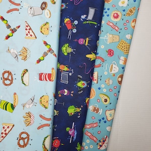 Food Fabric, Kitchen Cotton Fabric, Novelty Fabric