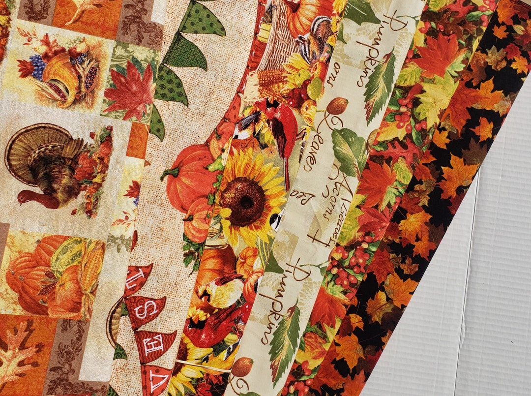 Thanksgiving Material Thanksgiving Cotton Fabric - Etsy