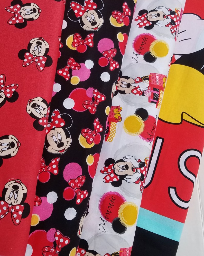 Disney Fabric Minnie Mouse Cotton Fabric | Etsy