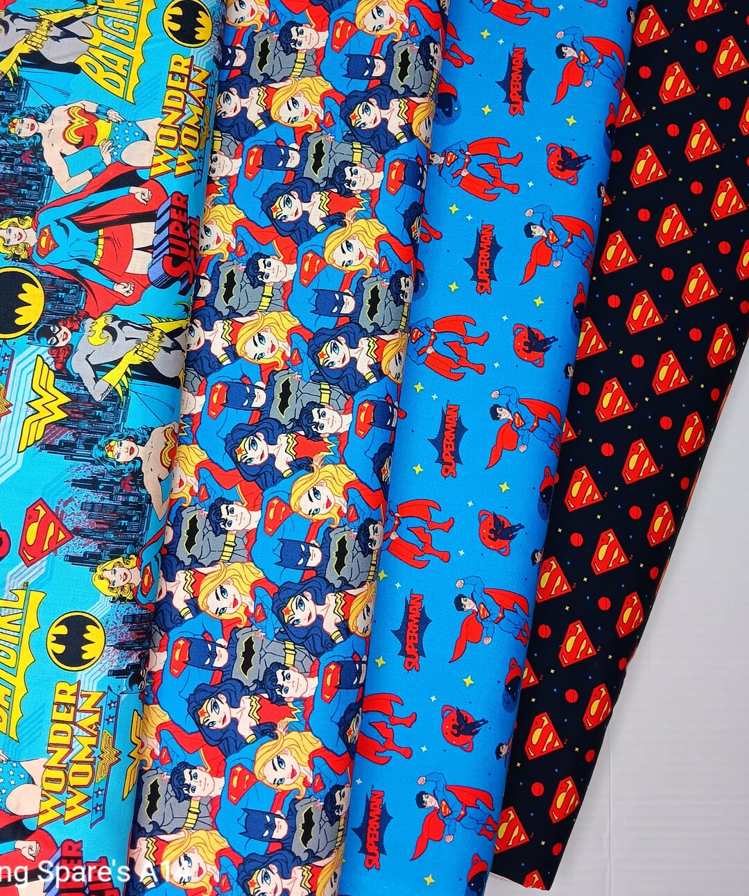 Comic Book Super Heroes Cotton Fabric - Etsy