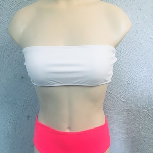 High Waisted Bikini Set with Tie Bandeau - Inventory Sale