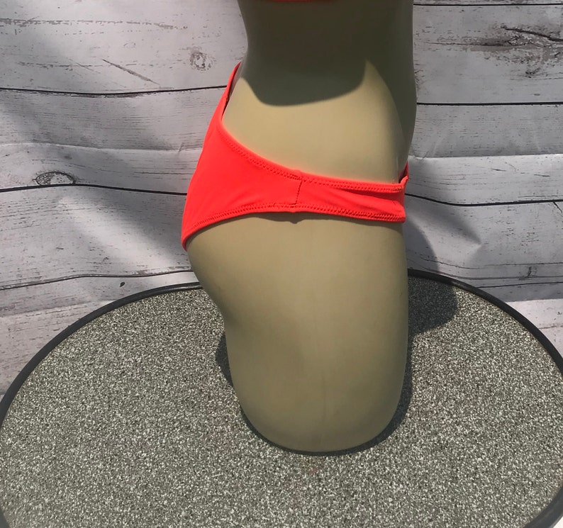 Low Rise Bikini Bottoms Neon Two Piece Cheeky Bikinis Sexy Etsy