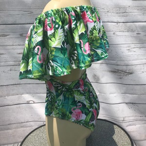 Ruffle One Piece, Cold Shoulder Swimwear, Off the Shoulder One Piece, Bathing Suits with Ruffle, Floral Prints and More, Gifts for Her image 5