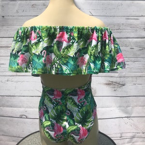 Ruffle One Piece, Cold Shoulder Swimwear, Off the Shoulder One Piece, Bathing Suits with Ruffle, Floral Prints and More, Gifts for Her image 8