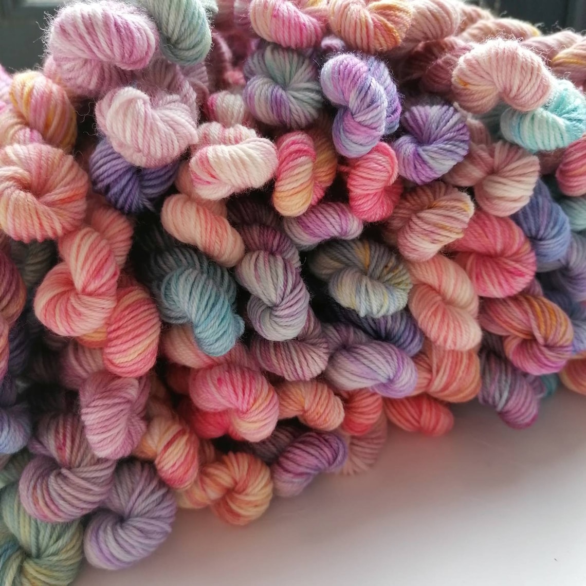 5 x 20g Mystery yarn Mini Skeins hand dyed yarn mini skeins Etsy