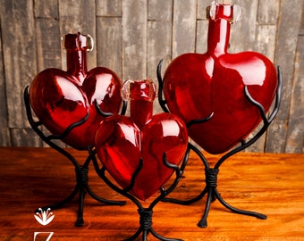 Divine Glass Heart | Red