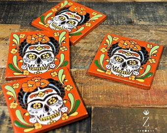 Ceramic Coaster Set | Frida Catrina
