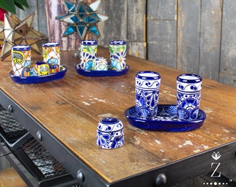Tequila Shooter Set Talavera | Azules