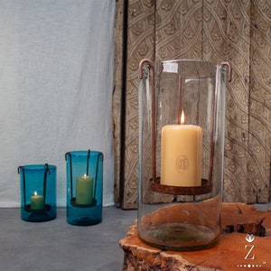 Clear Glass Hurricane with Removable Candle Stand