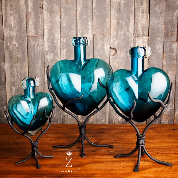 Divine Glass Heart | Aqua