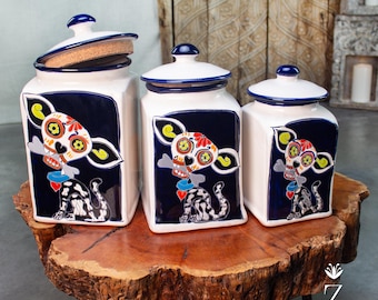 Kitchen Canisters | Blue Muertos Doggie