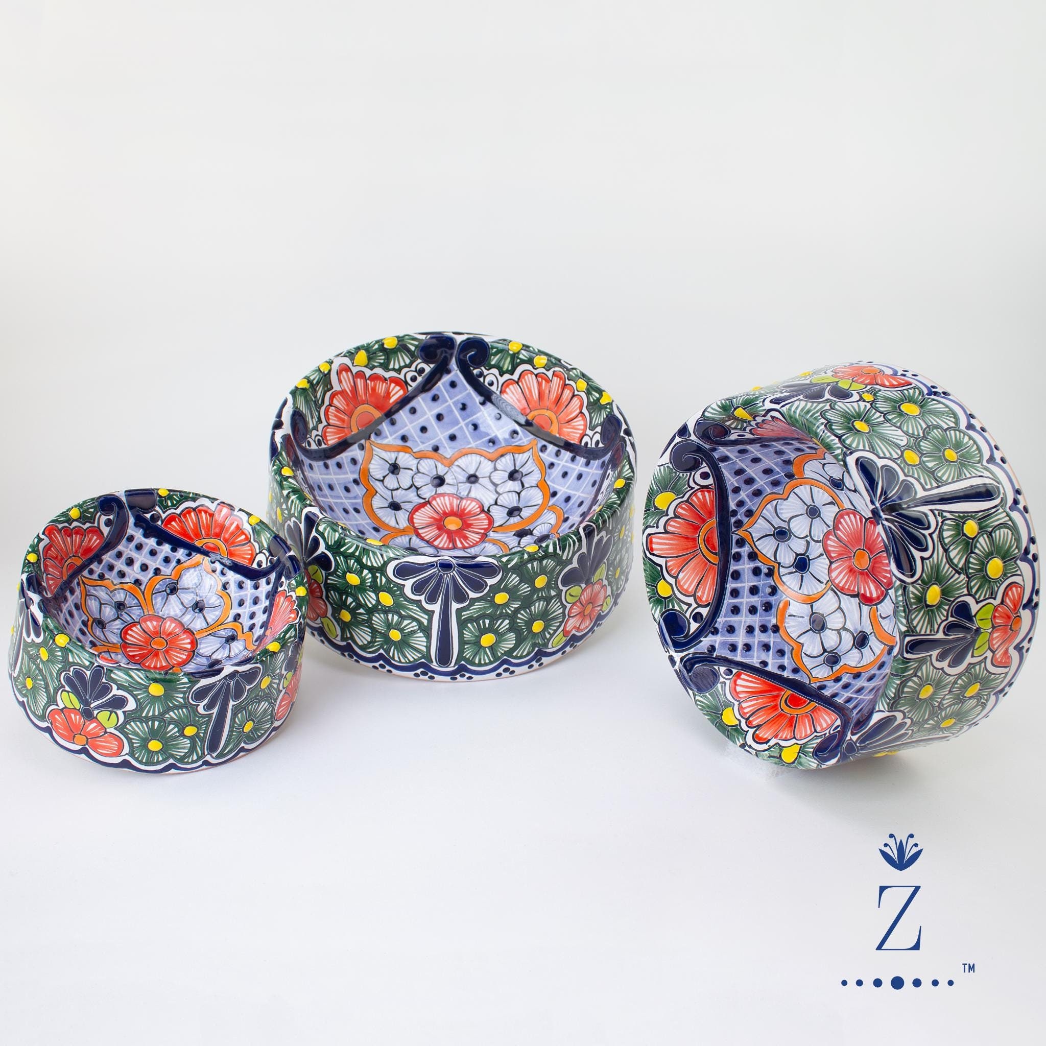 Talavera Pet Bowls | Bella Pattern, Ceramic Dog