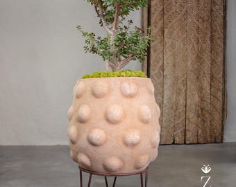 専用です テラコッタ装飾プランター 金属スタンド付き　大型 カンタロポット、鉄製スタンド付きテラコッタプランター。 - Etsy 日本